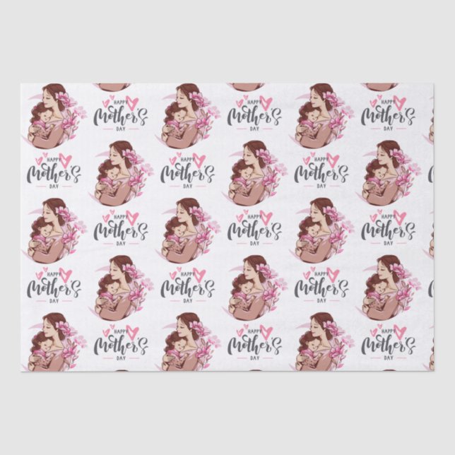 De Seda Papel Tecido para Presente do Dia das Mães Lindíss (Frente )
