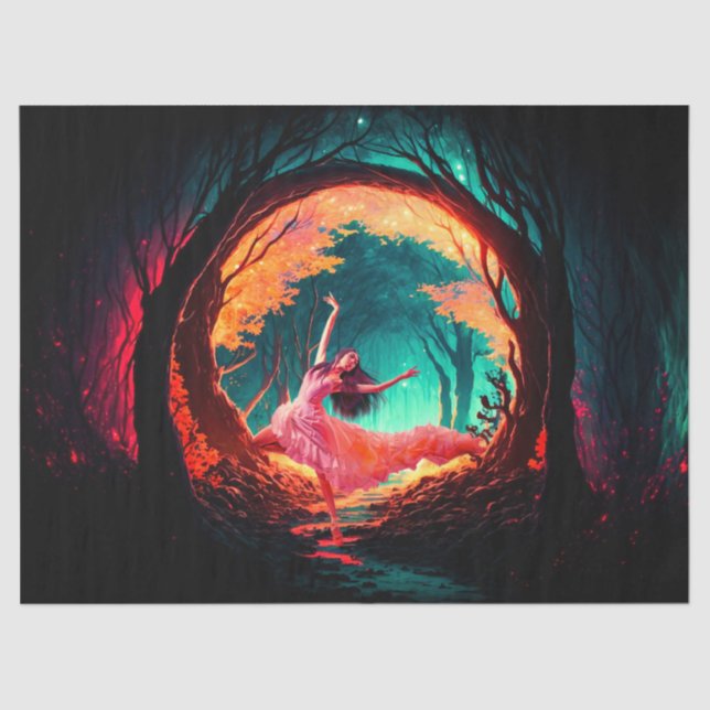 De Seda Papel Tecido para Presentes Dançarinas (Frente )