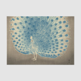 De Seda Papel Tecido PEACOCK JAPONÊS
