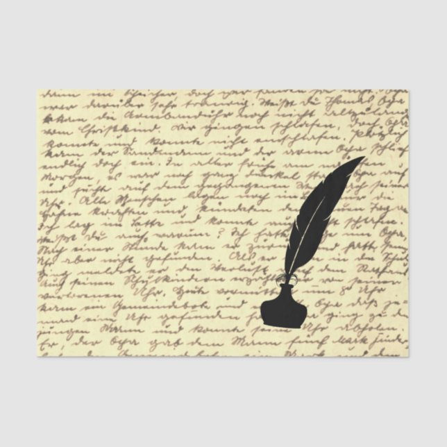 De Seda Papel Tecido Presente com Letra Antica (Frente )