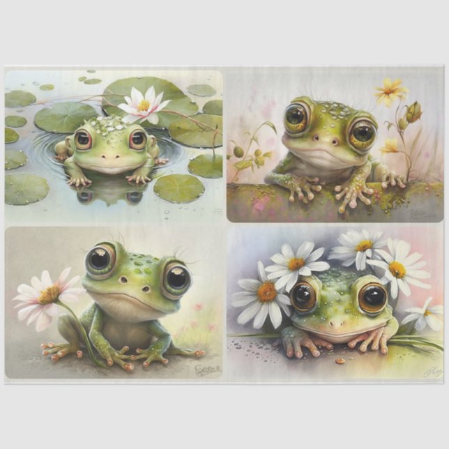 De Seda Papel Tecido Rã (Frente )