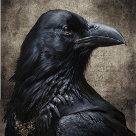 De Seda Papel Tecido Raven Preto