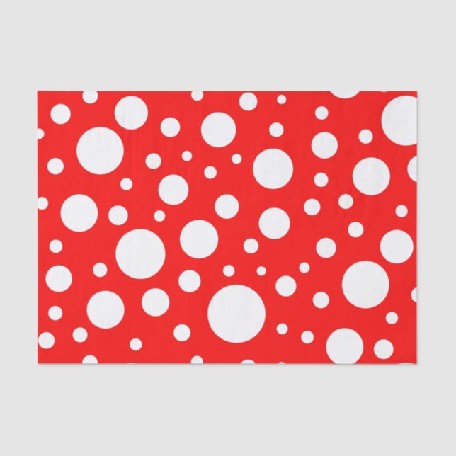 De Seda Papel Tecido Red Spots (Frente )