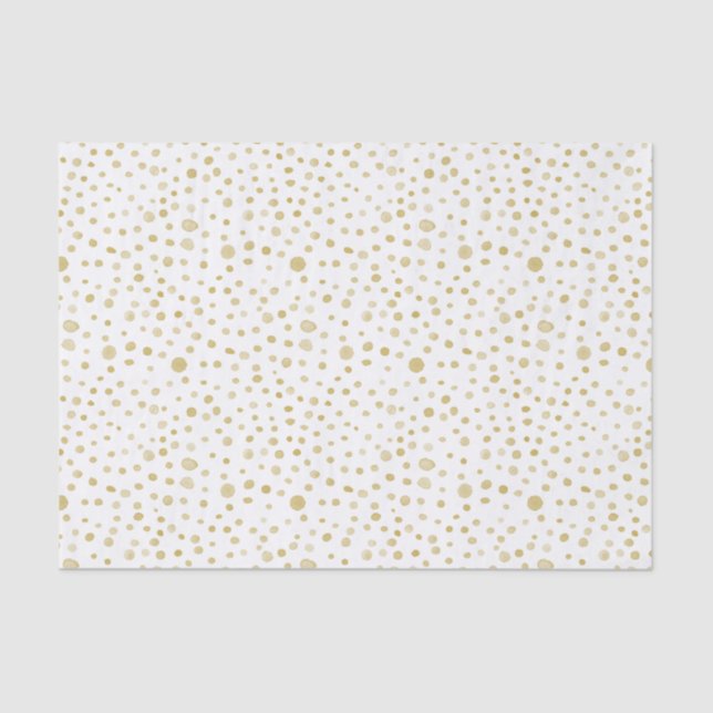 De Seda Papel Tecido Saffron Confetti Watercolor Pontos (Frente )