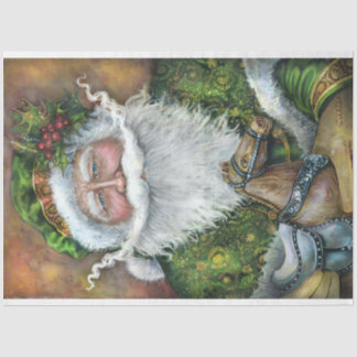 De Seda Papel Tecido Santa Claus