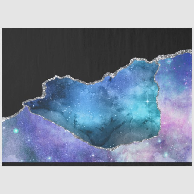 De Seda Papel Tecido Série Galaxy Agate Design 17 (Frente )