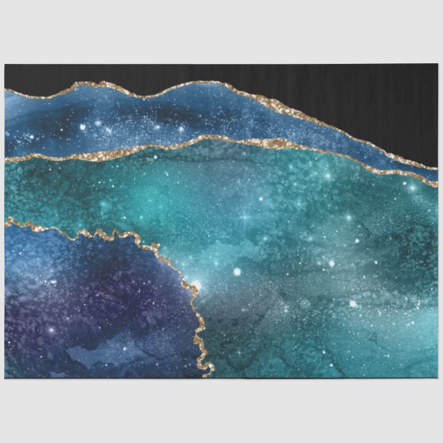De Seda Papel Tecido Série Galaxy Agate Design 22 (Frente )