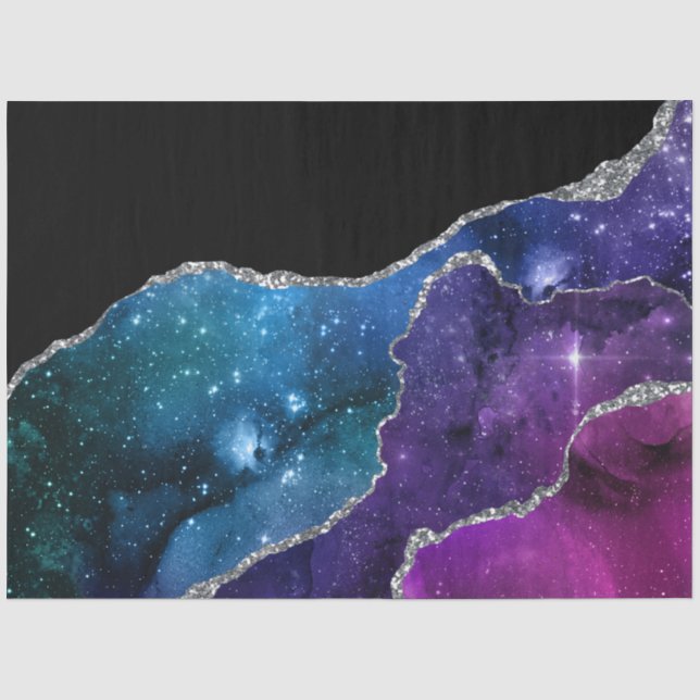 De Seda Papel Tecido Série Galaxy Agate Design 23 (Frente )