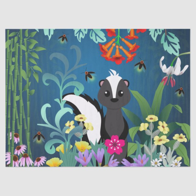 De Seda Papel Tecido Skunk Da Madeira (Frente )