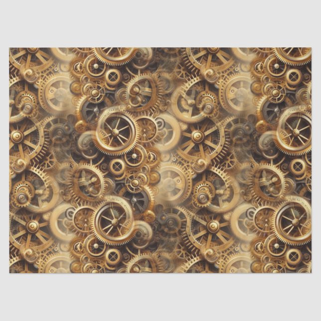 De Seda Papel Tecido Steampunk 27A1 (Frente )