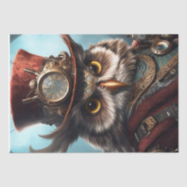 De Seda Papel Tecido Steampunk Owl