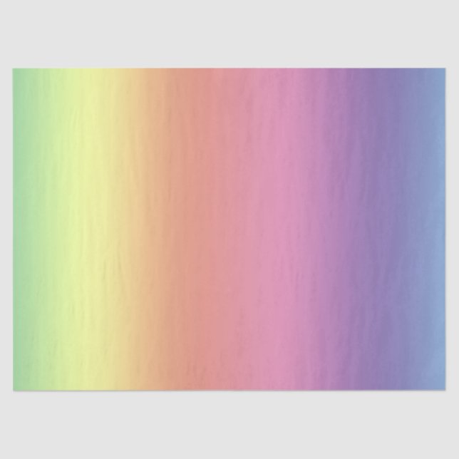 De Seda Papel Tecido - Stripes Arco-Íris (vert) (Frente )