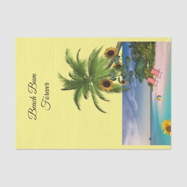 De Seda Papel Tecido Sunflower Beach Bum (Frente )