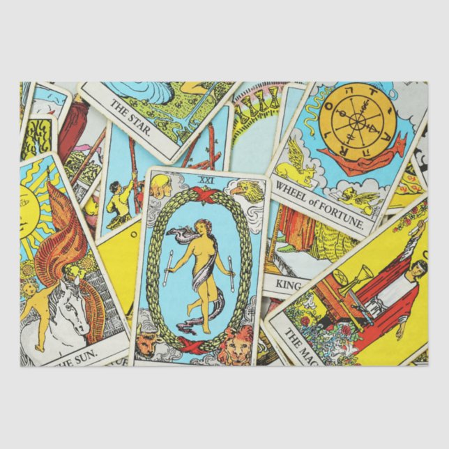 De Seda Papel Tecido Tarot (Frente )