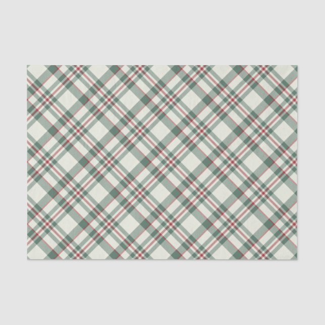 De Seda Papel Tecido Tartan da Xadrez Vintage (Frente )