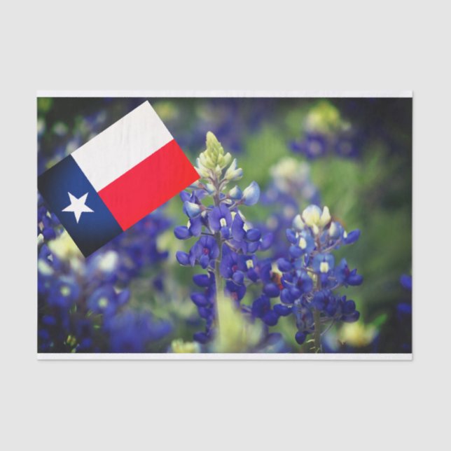 De Seda Papel Tecido Texas Bluebonnet (Frente )