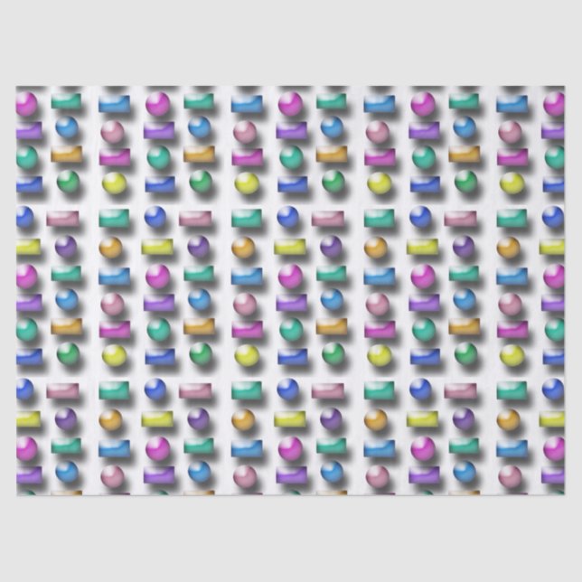 De Seda Papel Tecido - Três Formas Dimensionais (Frente )