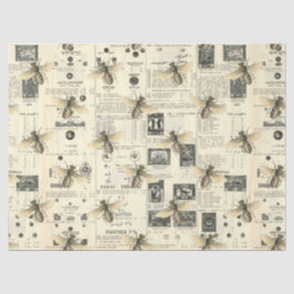 De Seda Papel Tecido Vintage Honey Bee Series Design 10