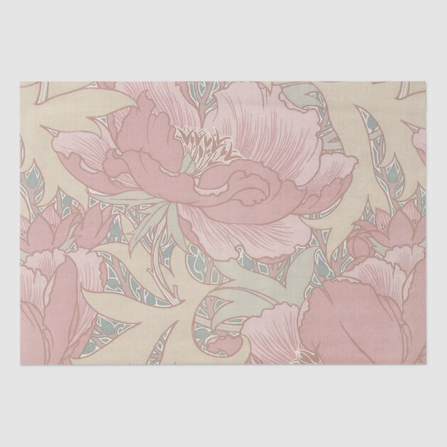 De Seda Papel Tecido Walter Crane Flowers (Frente )