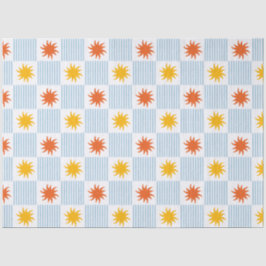 De Seda Papel Tecido Xadrez Explosão Solar - L
