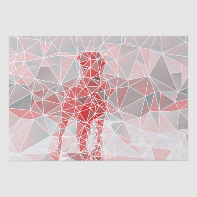 De Seda Papel Tecidual Com Grandes Danças (Frente )