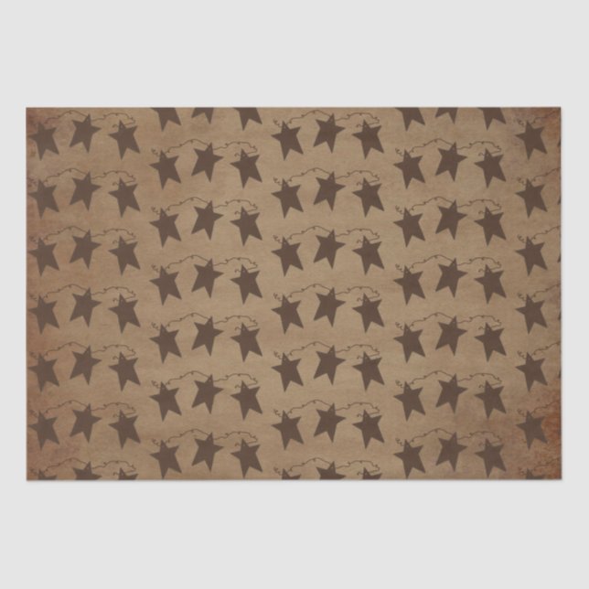 De Seda Papel Tecidual das Estrelas Rusty (Frente )
