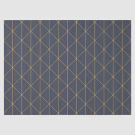 De Seda Papel Tecidual - Dourado Geométrico e Padrão Lilac