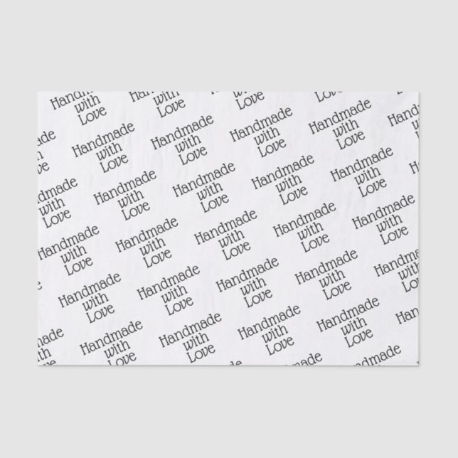 De Seda Papel Tecidual - Fita Manuscrita Com Amor (Frente )