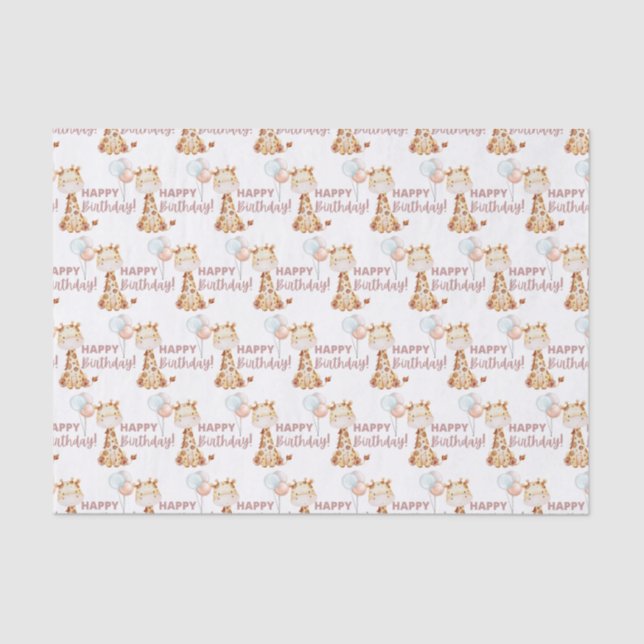 De Seda Papel Tecidual Giraffe (Frente )