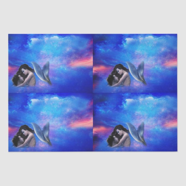 De Seda Papel Tecidual Mermaid Love (Frente )