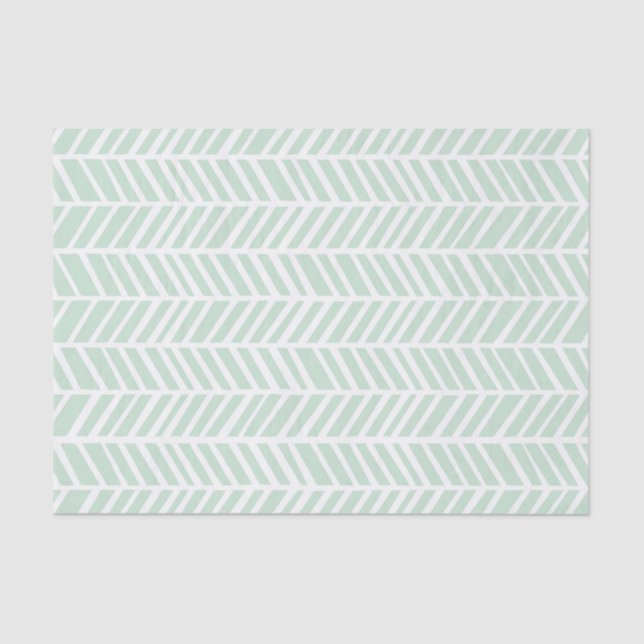 De Seda Papel Tecidual Mint Green Chevron (Frente )