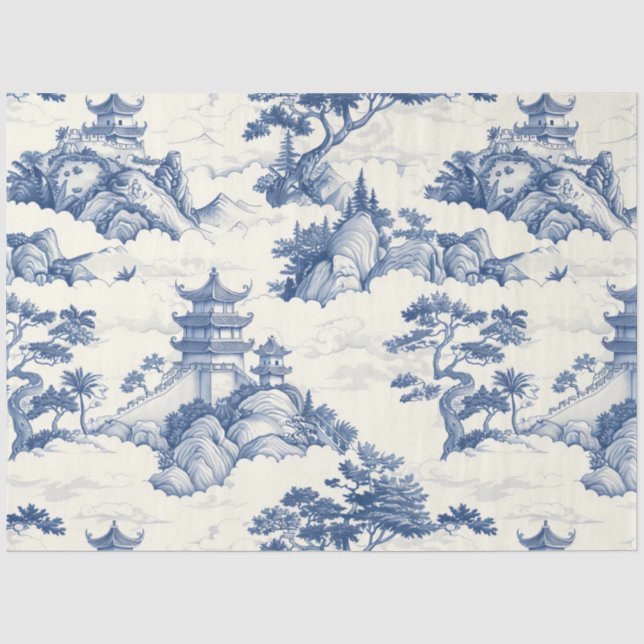 De Seda Papel Tecidual Oriental (Frente )