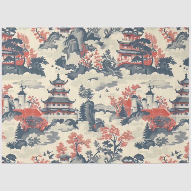 De Seda Papel Tecidual Oriental (Frente )