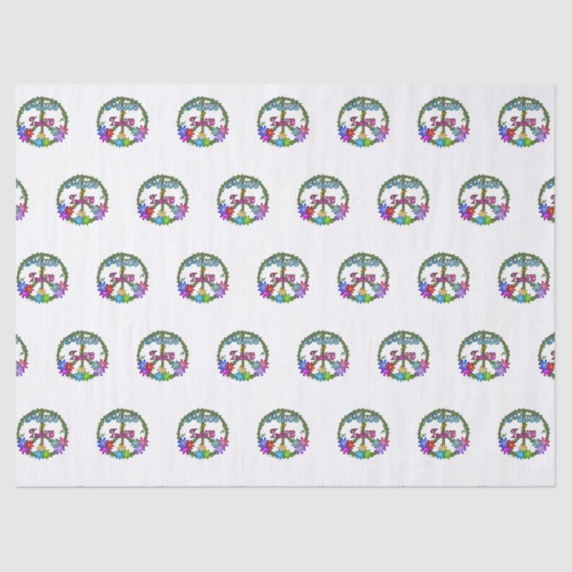 De Seda Papel Tecidual - Paz e Amor (Frente )