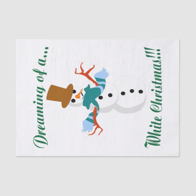 De Seda Papel Tecidual Snowman (Frente )