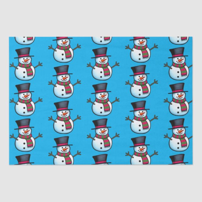 De Seda Papel Tecidual Snowman (Frente )