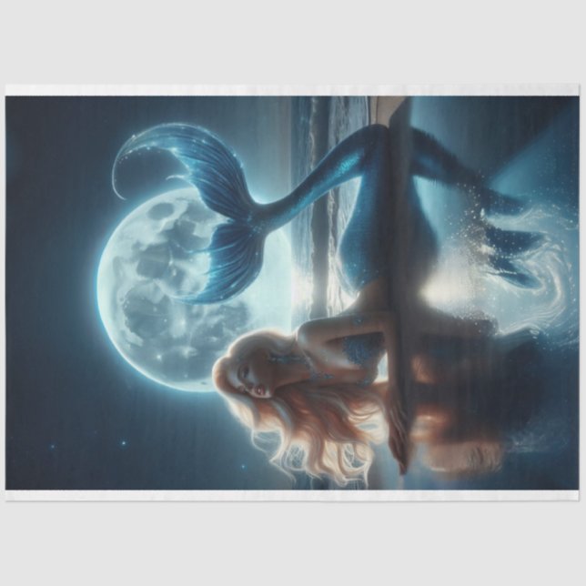 De Seda Papel Tecidual sobre a Moon da Praia (Frente )