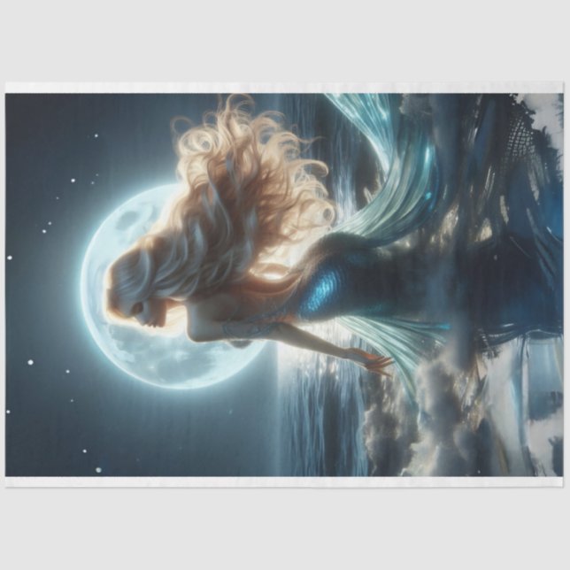 De Seda Papel Tecidual sobre Sereia (Frente )