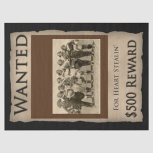 De Seda Papel Tecidual Vintage Cowgirl