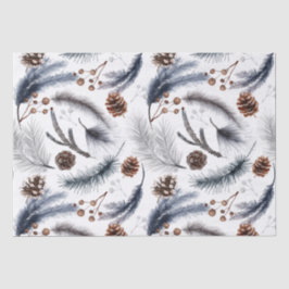 De Seda Papel Tecidual Woodland Winter Boho