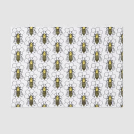 De Seda Papel tecidular - Abelhas amarelas e pretas