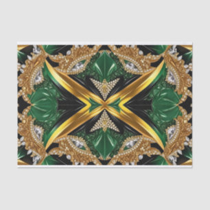 De Seda Papel tecidular com cores jamaicanas design