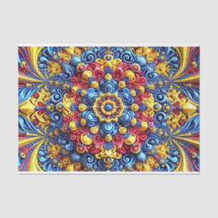 De Seda Papel tecidular com cores romenas desenho abstrato