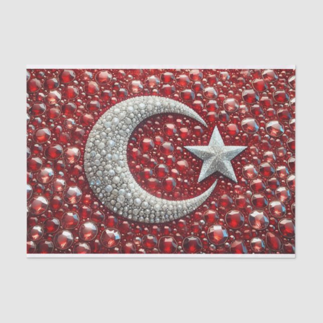 De Seda Papel tecidular com design turca (Frente )