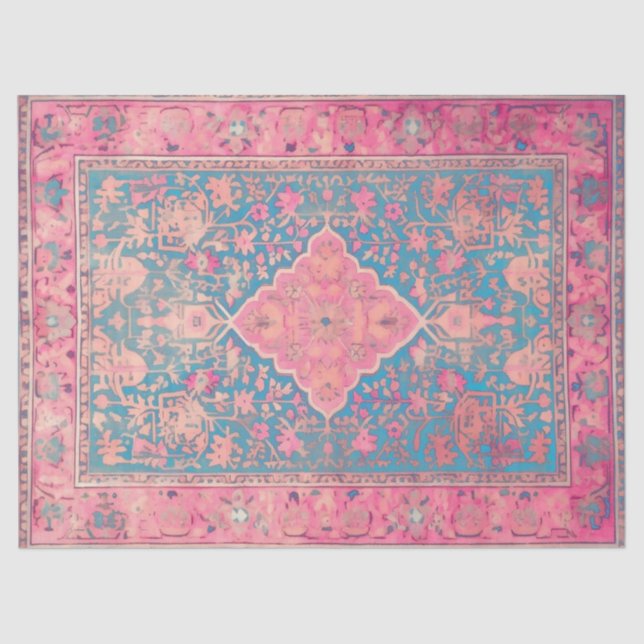 De Seda Papel tecidular com padrão persa (Frente )