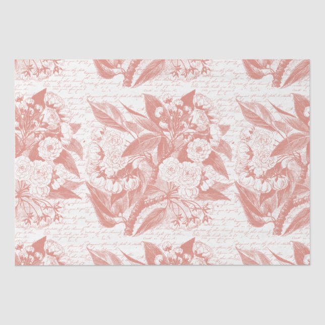 De Seda Papel tecidular cor-de-rosa (Frente )