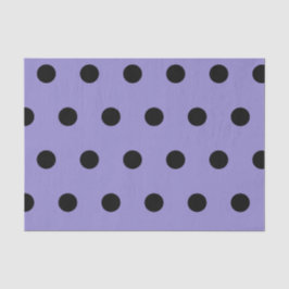 De Seda Papel tecidular da bolinhas (Lavanda e preto)