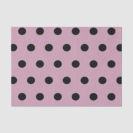 De Seda Papel tecidular da bolinhas (rosa e preto)