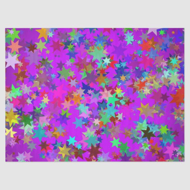 De Seda papel tecidular das estrelas psicodélicas (Frente )