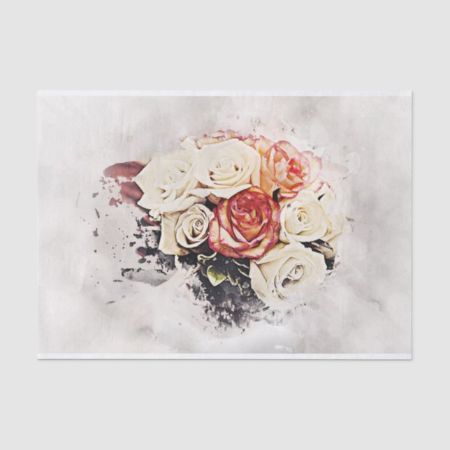 De Seda Papel tecidular das flores buquês (Frente )